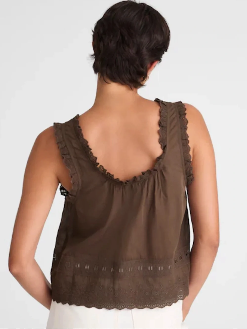 Embroidered Scalloped Tank Madewell - Picture 5 of 9